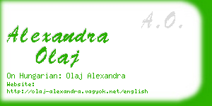 alexandra olaj business card